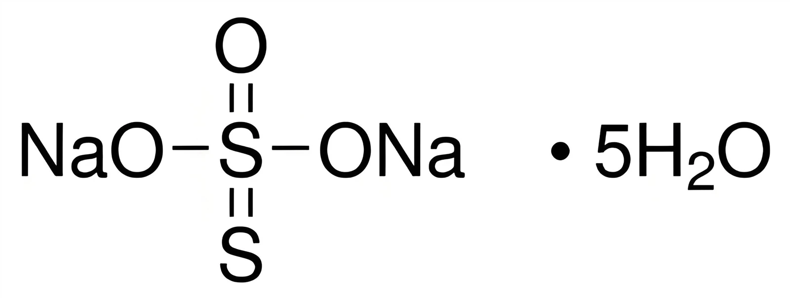 Sodium thiosulfate pentahydrate structural formula Sodium thiosulfate pentahydrate structural formula